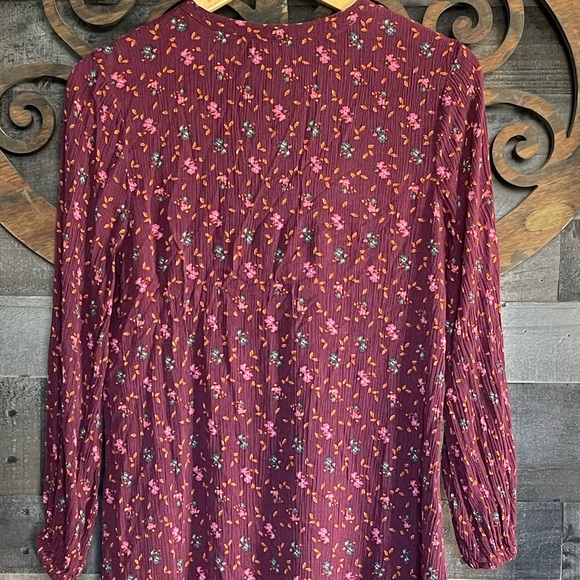 Floral Top Boho Blouse Tassel Tunic Mini Dress (?) Peasant Prairie - Picture 5 of 14